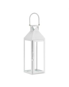 WHITE MANHATTAN CANDLE LANTERN