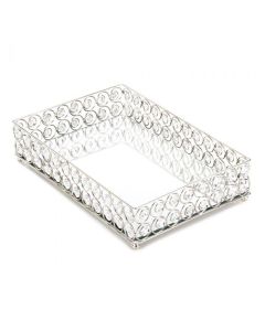 SHIMMER RECTANGULAR JEWELED TRAY